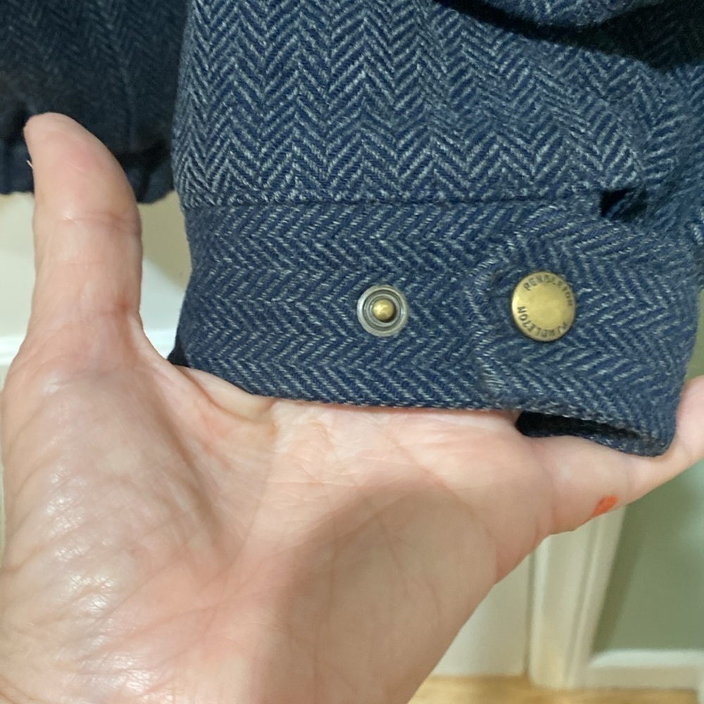 Vintage Pendleton Herringbone Zip Front Coat Xxl - image 8